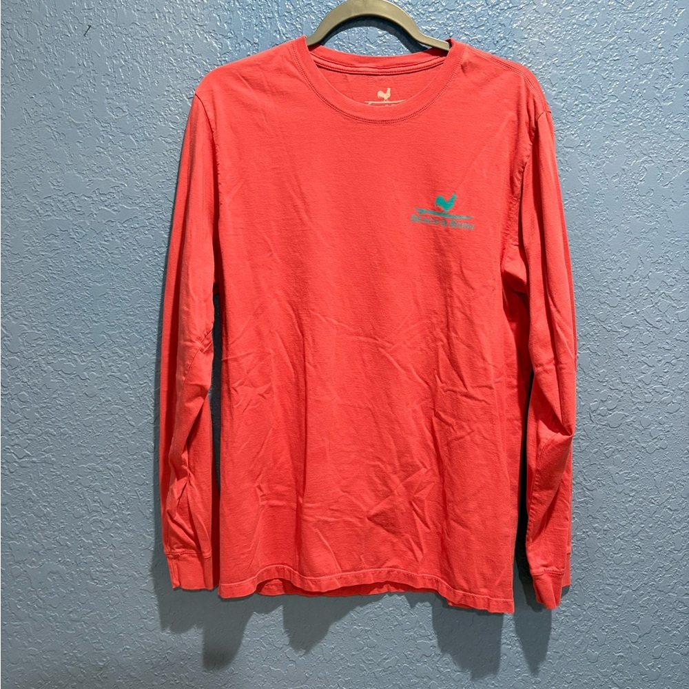 Men's Beach and Barn Coral Long Sleeve Shirt